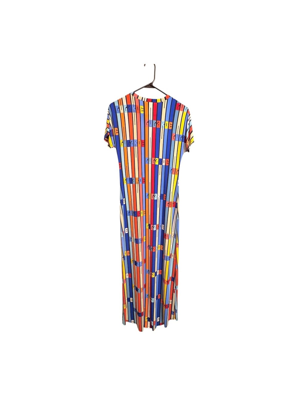 LuLaRoe Women's Long Dress XXS 2XS Multicolor Stripes w/ Logo